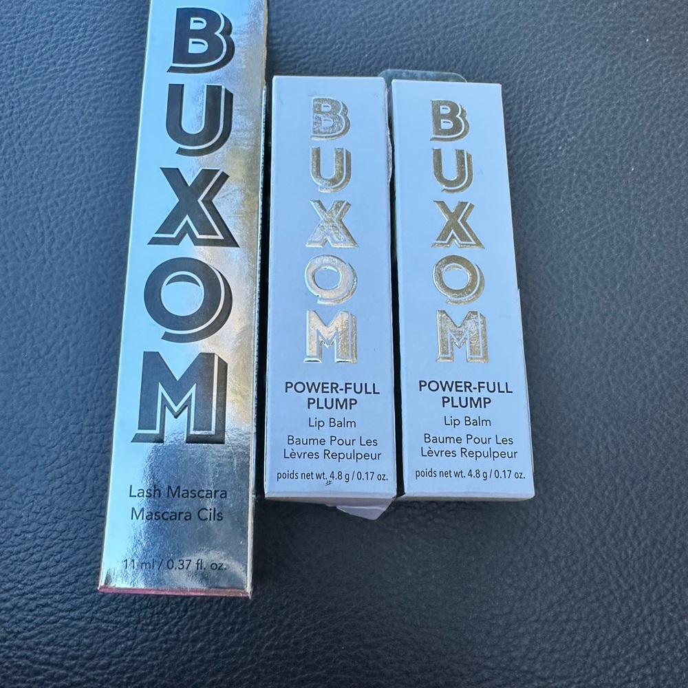 Buxom lot Lash Mascara and Lip Balm Duo in Silver and Gold